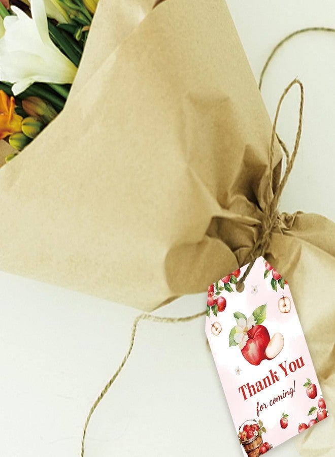 FORSHEEP 50pcs Apple Thank You Tags, You Are Apple-Solutely The Best Gift Tag with String for Appreciation Party, Sweet Apple Thank You Paper Tags for Teacher Week/Birthday Party Favors - Image 5